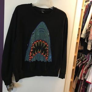 Forever 21 shark-embellished pullover sweater